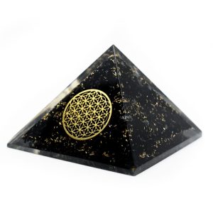 Pirámide de Orgonita Turmalina Negra - Flor de la Vida - (40 mm)