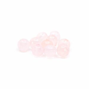 Cuentas Sueltas de Cuarzo Rosa - 10 piezas (4 mm)