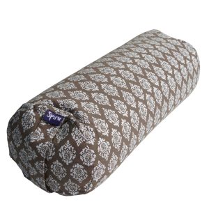 Rodillo Yoga Gris Algodón - Estampado Khari - 59 x 21,5 cm